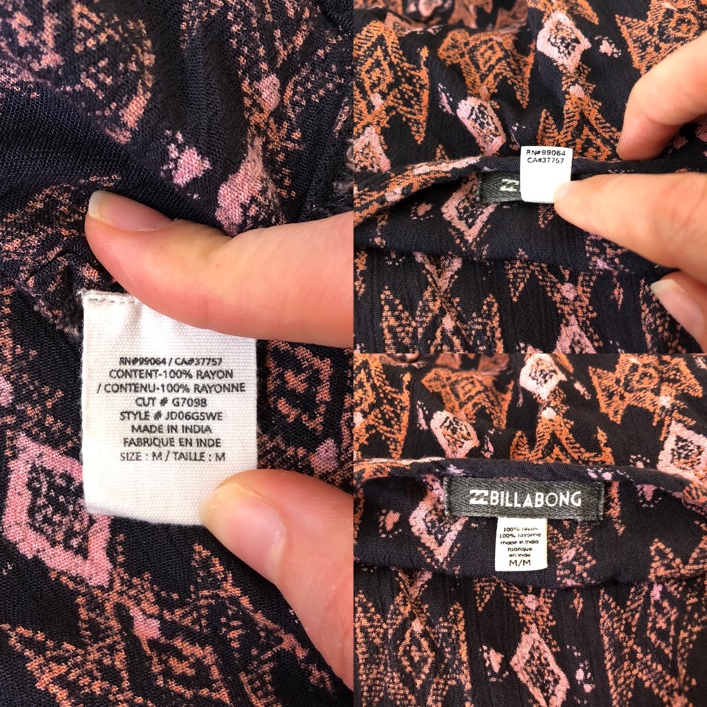 🌿50% off! Billabong Sweet Sands Dress Size Size M - Picture 7 of 7